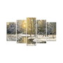 Wallity Cuadro Decorativo de MDF 5 Piezas Multicolor